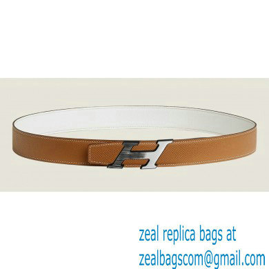 Hermes H Speed belt buckle & Reversible leather strap 32 mm 02 2023